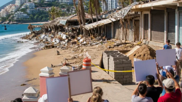 Comerciantes de Revolcadero exigen rehabilitación integral tres años tras el huracán Otis