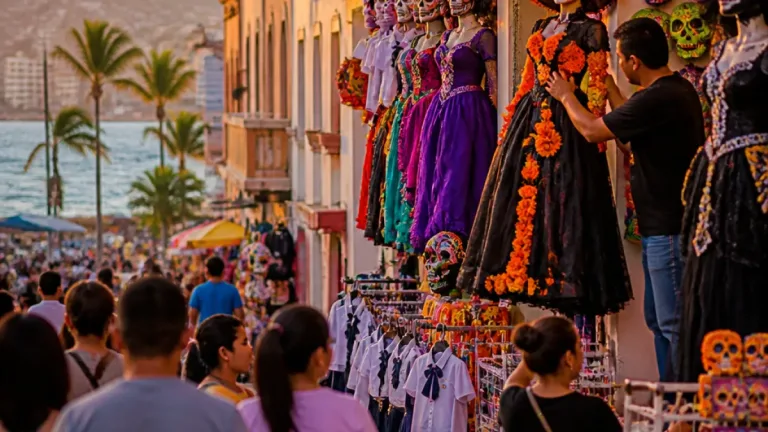 Comerciantes de Acapulco reportan movimiento por disfraces y atuendos para Día de Muertos