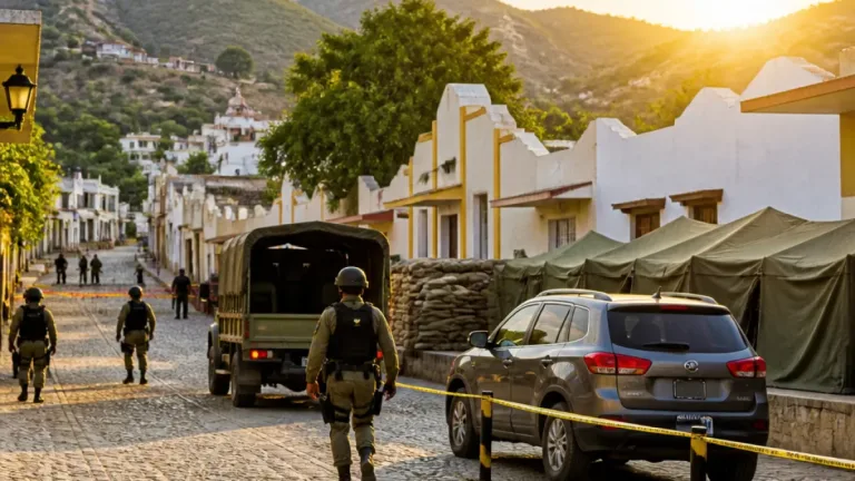 Instalan base del Ejército en Chichihualco tras el aseguramiento de una camioneta blindada