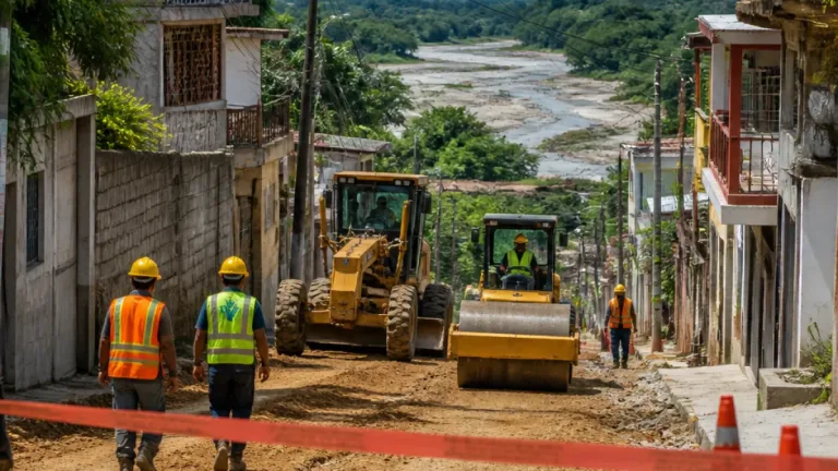 Inicia pavimentación de la calle El Pedregal en la colonia Valerio Trujano de Tepecoacuilco